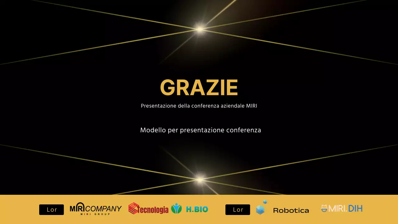 Oro e nero per una presentazione di classe a una conferenza d'affari