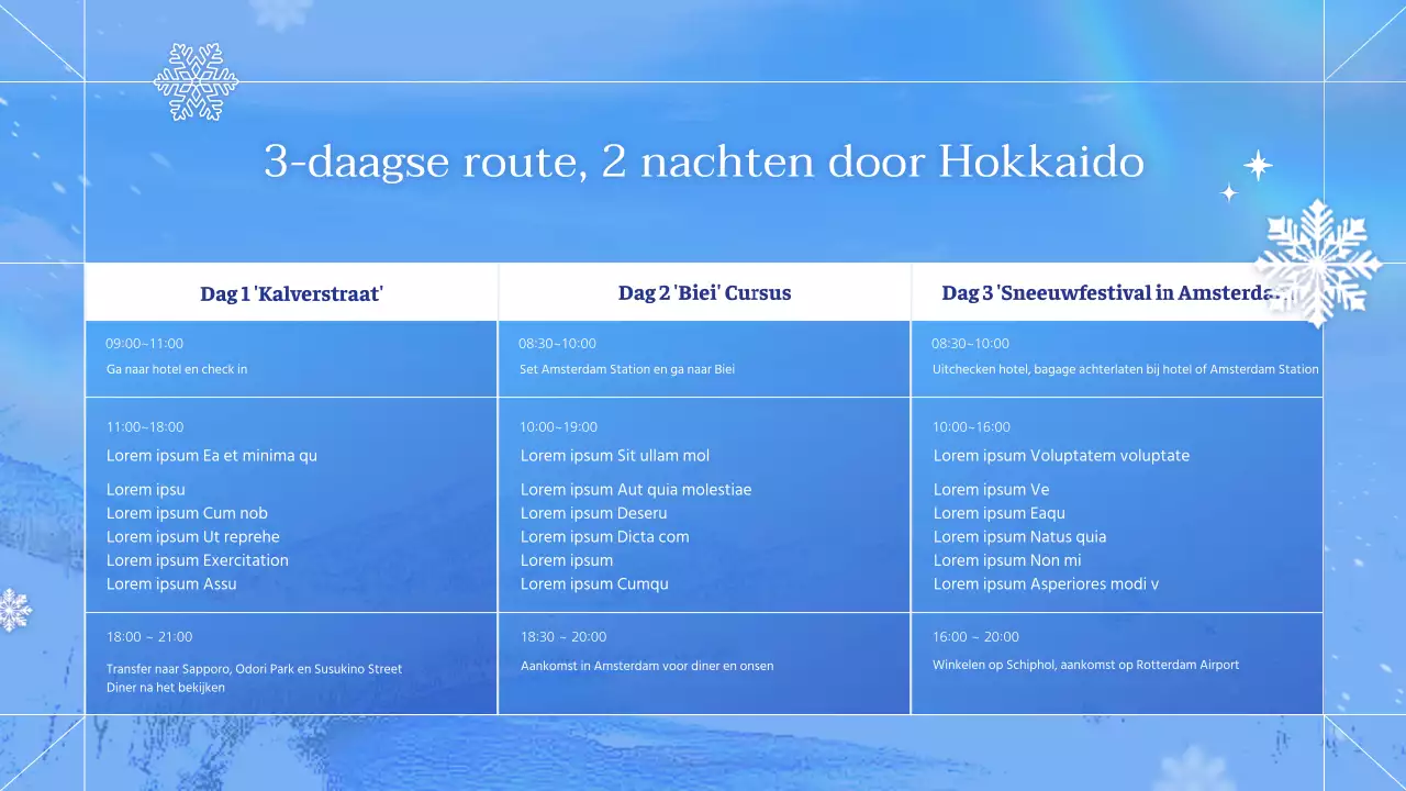 Reisinformatie voor de winter in Hokkaido, Japan: blauw en natuurlijk