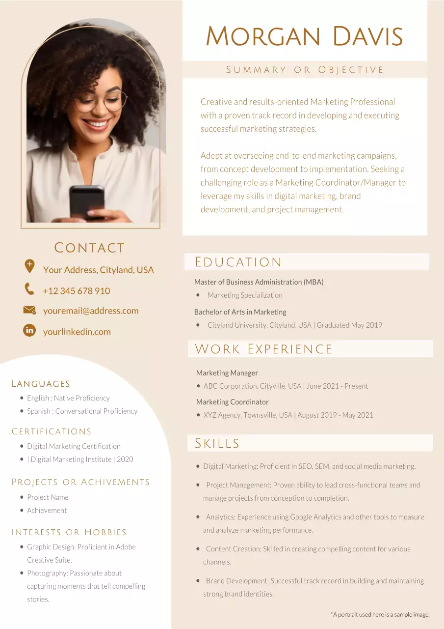 Beige Professional Resume Document