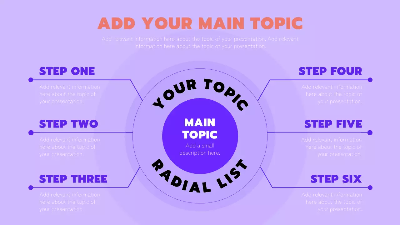 보라색과 주황색의 트렌디한 멀티 페이지 레이아웃 보고서