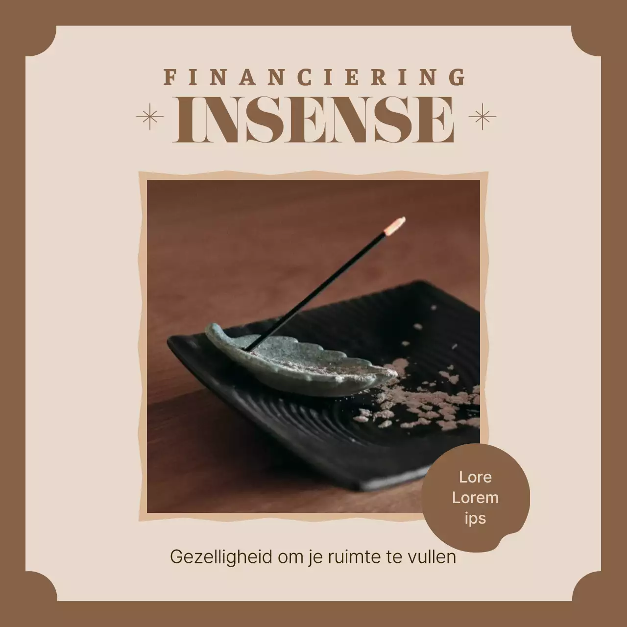 Eenvoudige aanmoedigingspremie met bruine achtergrond