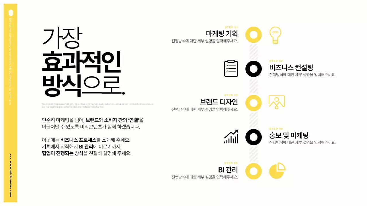 노랑과 아이보리의 트렌드한 회사홍보 기획서