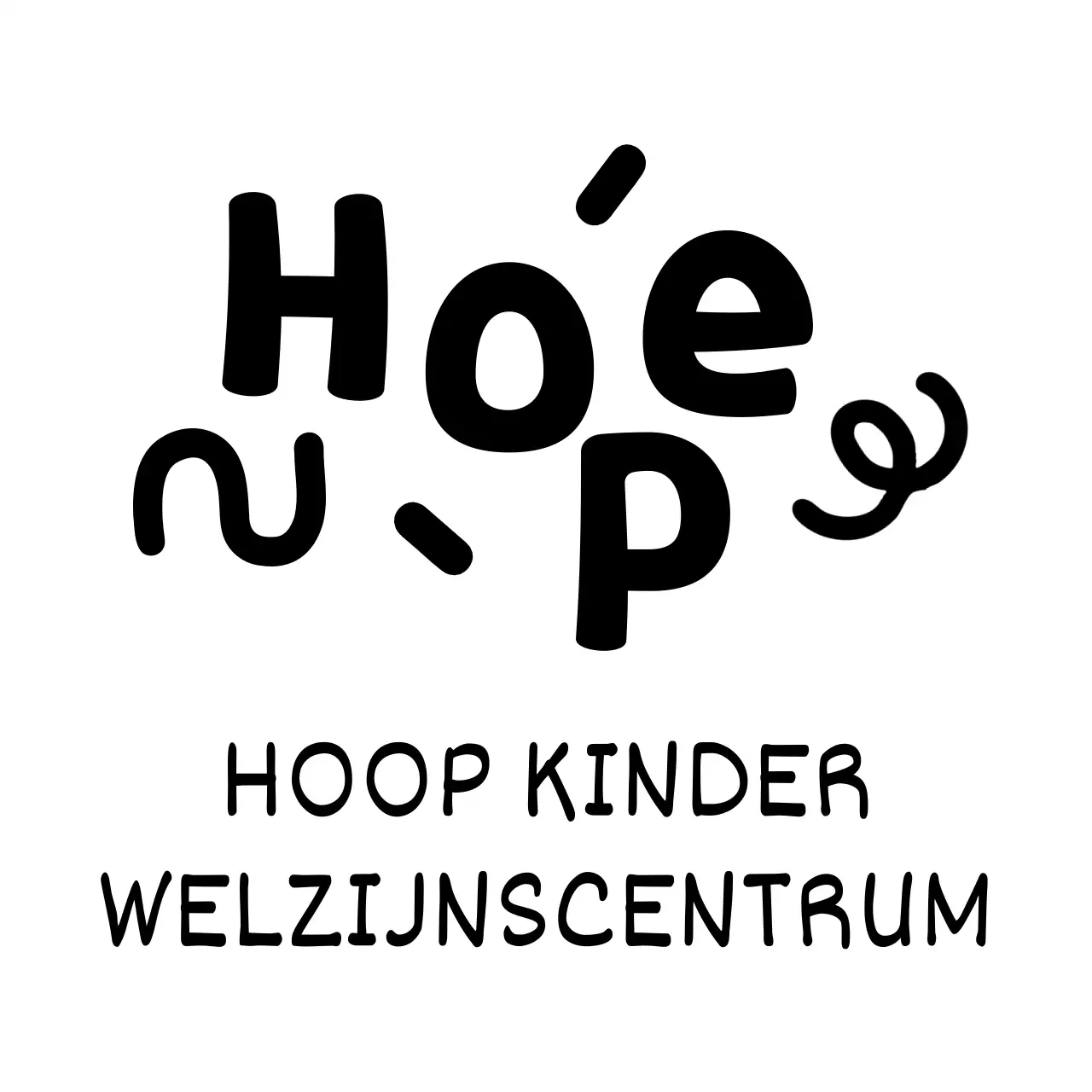 Kinderwelzijnscentrum met leuke illustraties en lettertypes