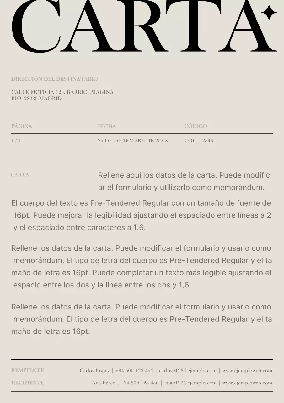 Guía de papelería de lujo en beige y negro