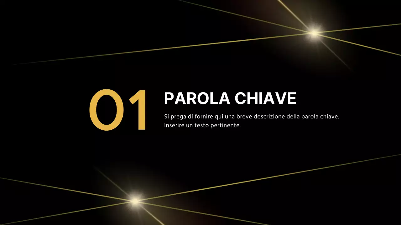 Oro e nero per una presentazione di classe a una conferenza d'affari