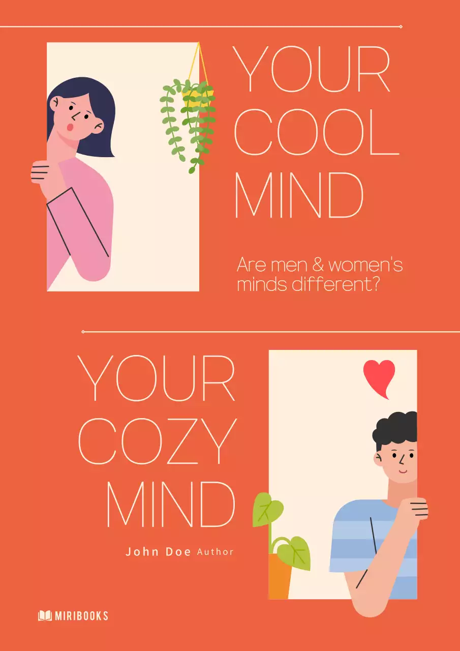 Orange Modern Psychology Promotion Book Cover