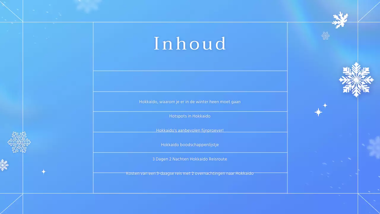 Reisinformatie voor de winter in Hokkaido, Japan: blauw en natuurlijk