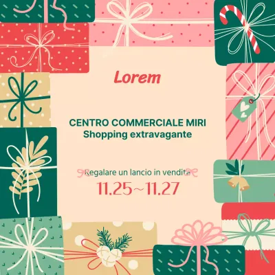 Pubblicità regalo vintage in verde per un evento