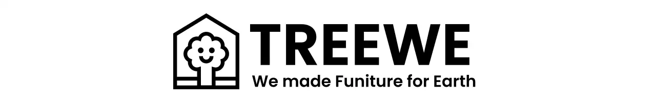 집 안에 나무가 있는 브랜드 로고를 활용한 가구 기업 디자인