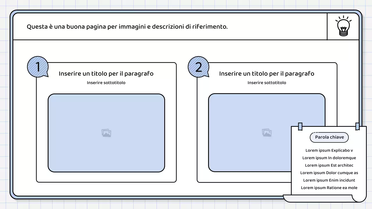 Un semplice rapporto di sintesi di colore blu chiaro