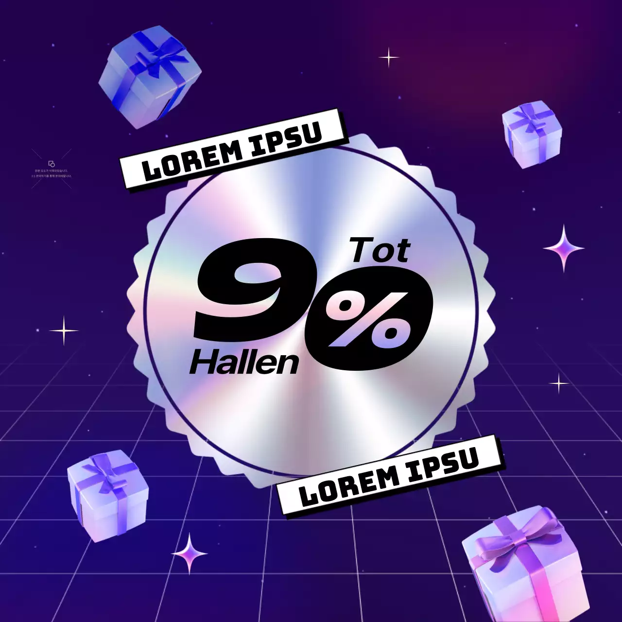 Promoot je Black Friday-evenement in paarse en neon cyberpunkstijl