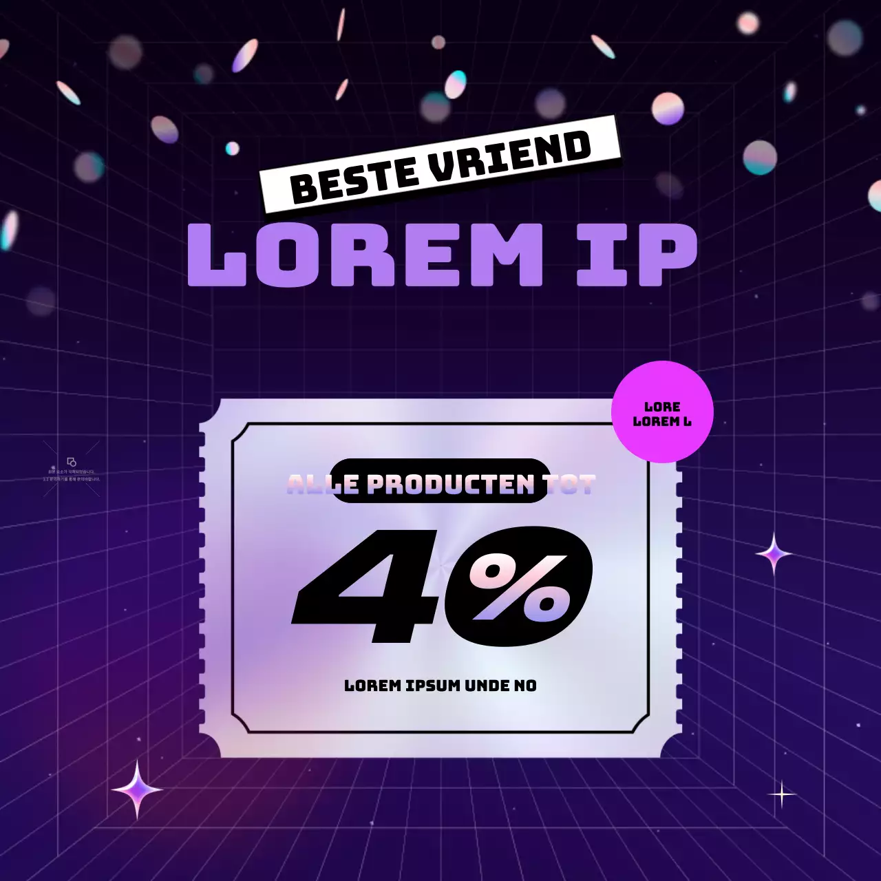 Promoot je Black Friday-evenement in paarse en neon cyberpunkstijl