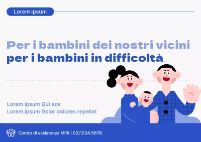 Promuovete la vostra campagna di donazione in un bel blu e azzurro