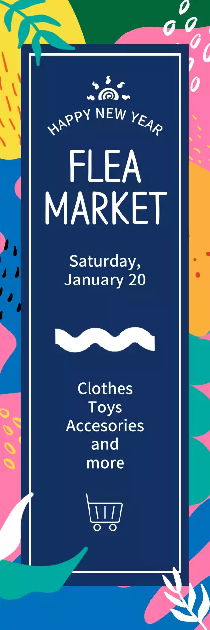 키치 컨셉 플리마켓 홍보 배너