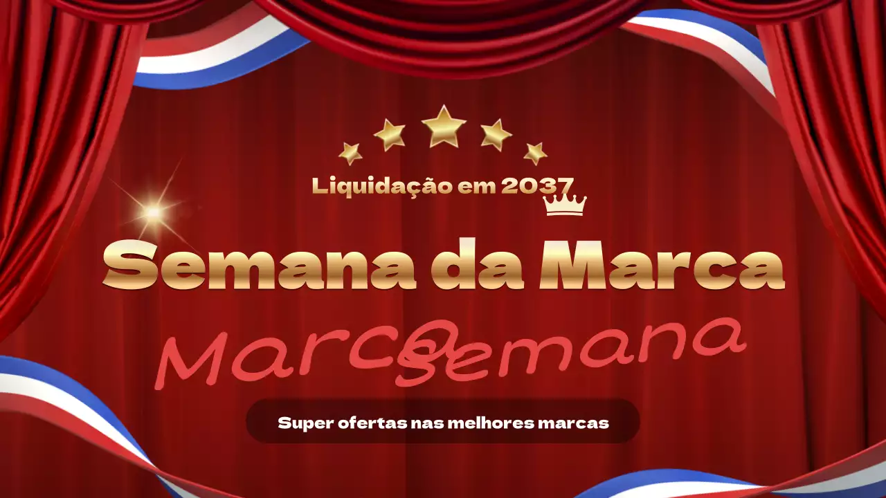 Promover uma promoção de fim de ano de compras de luxo em vermelho e dourado