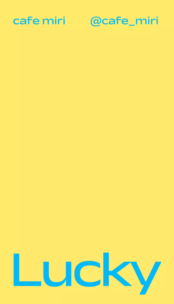 노랑색 파랑색 보색의 깔끔한 행운 이벤트