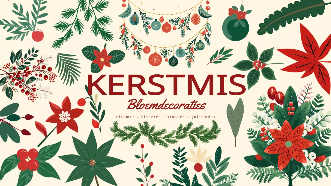 Kerst decoratieve elementen schuifcollectie
