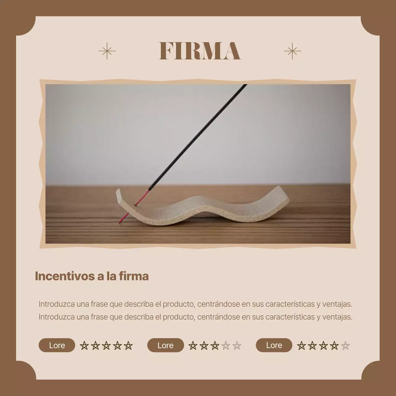 Anuncio sencillo de financiación de incentivos con fondo marrón