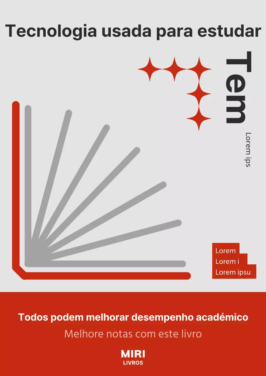 Um guia de competências de estudo moderno a vermelho e preto
