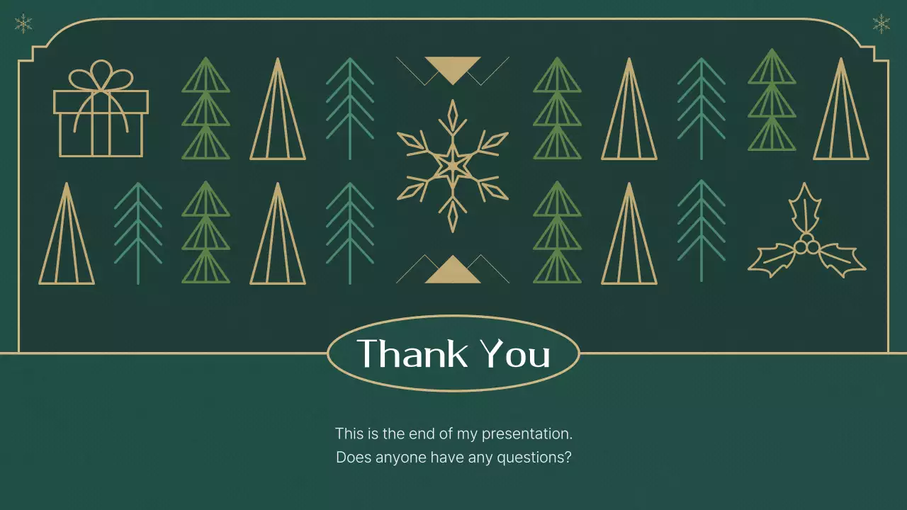 초록과 베이지의 클래식한 크리스마스 보고서