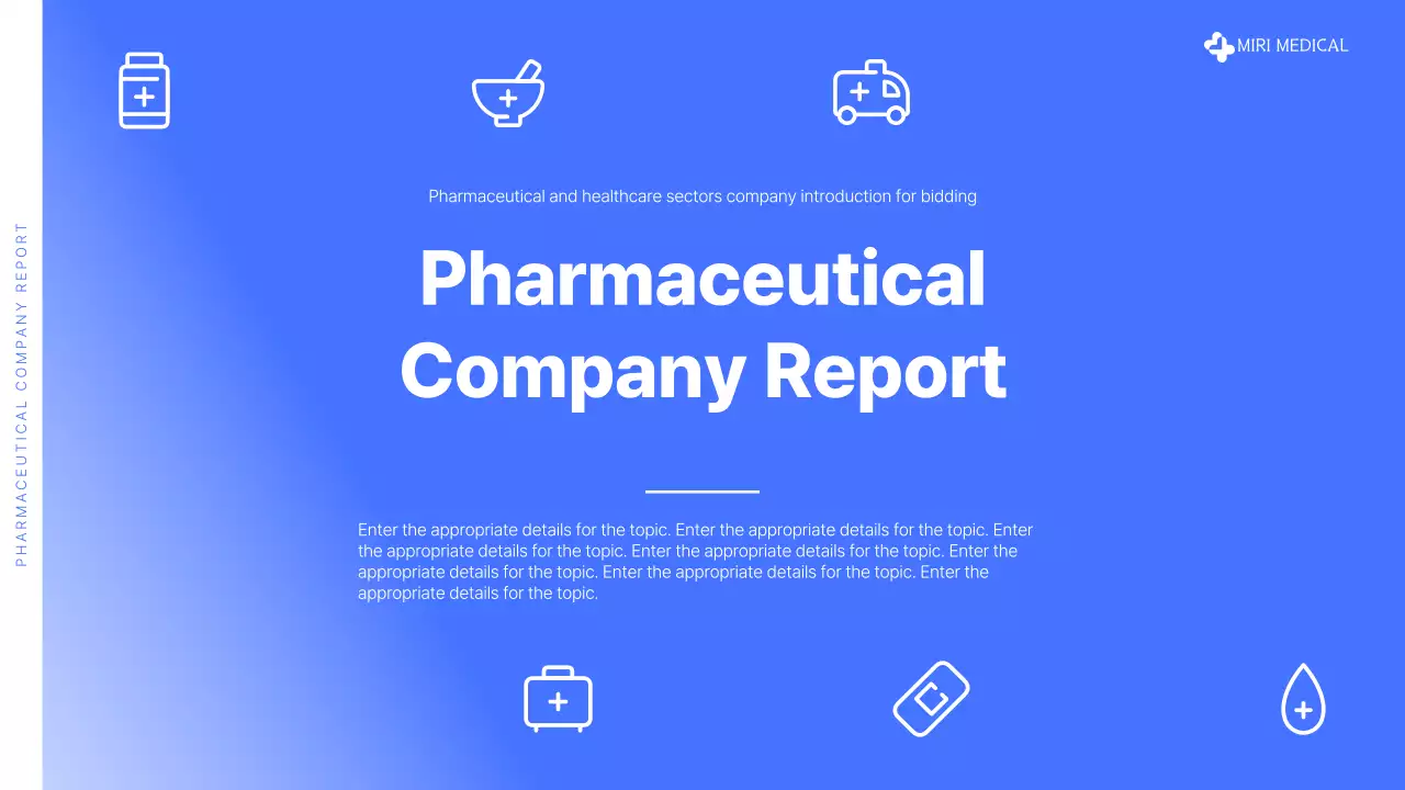블루 모던 제약 보고서 프레젠테이션