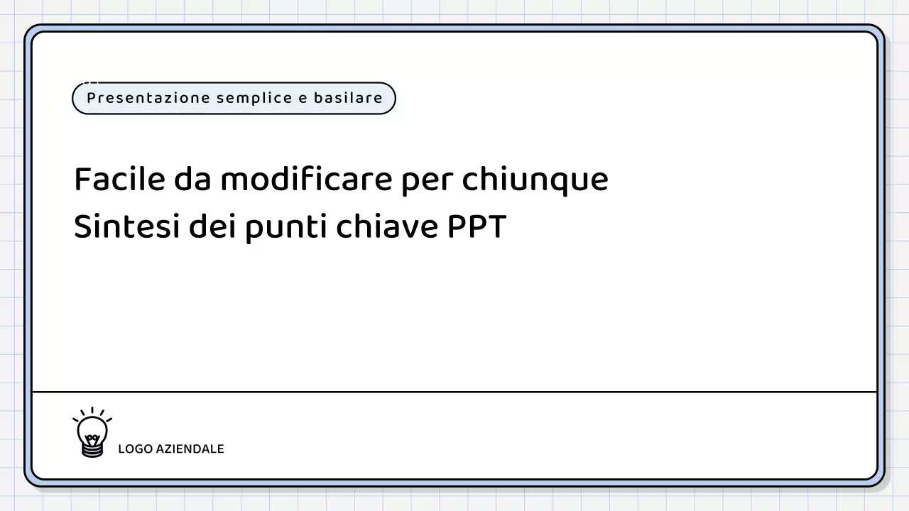 Un semplice rapporto di sintesi di colore blu chiaro