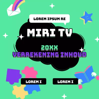 Een groen met zwarte pop-art stijl inhoud afsluitende introductie