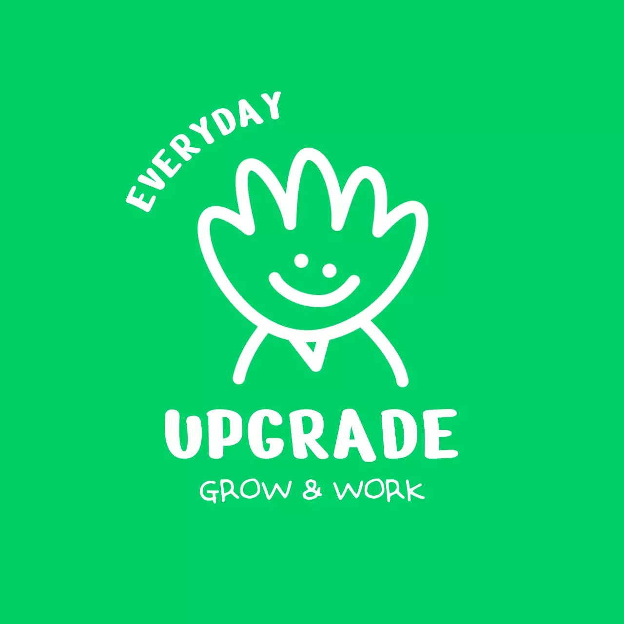 손 캐릭터가 있는 원형 디자인