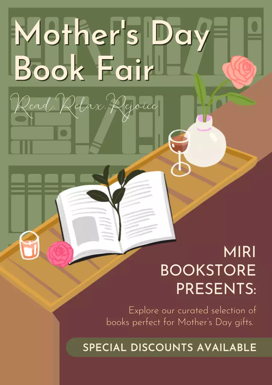 Green Vintage Book Promotion Poster