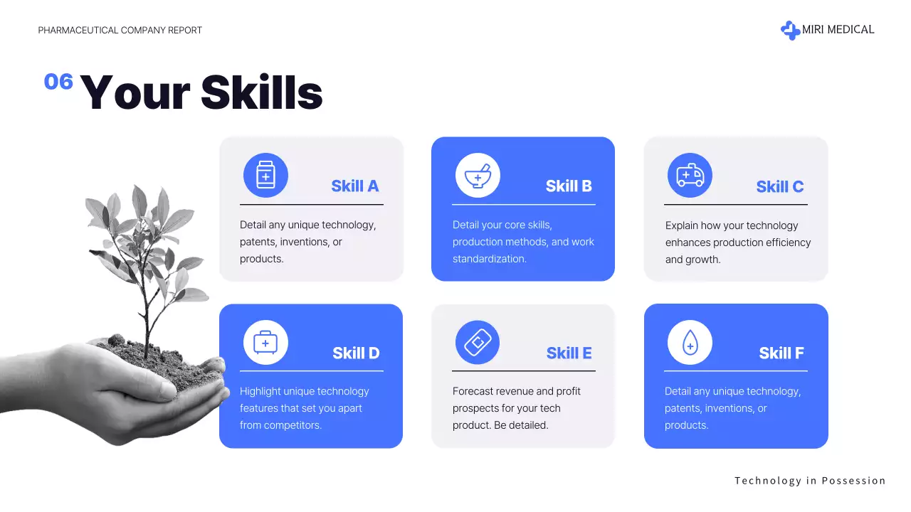 블루 모던 제약 보고서 프레젠테이션