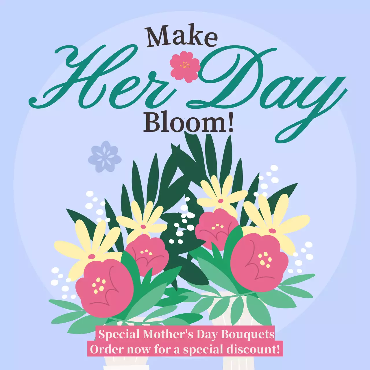 Pink Floral Mother's Day Promotion Social Media Post