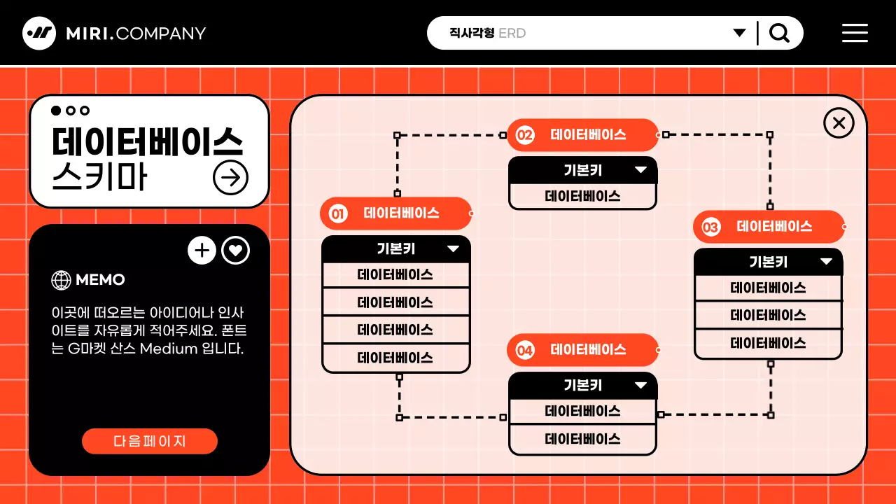 검정과 핫핑크의 사이버 컨셉 개발자를 위한 ERD 기획서