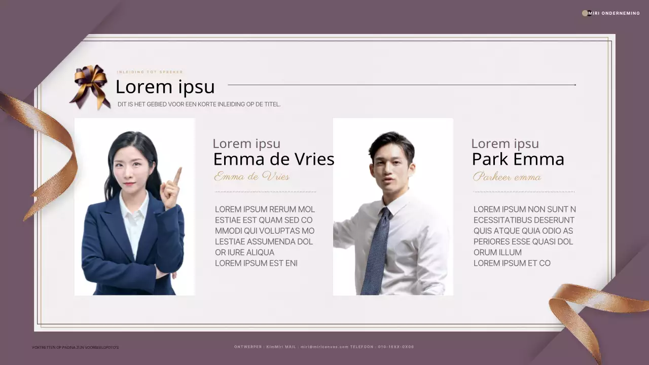 Een luxe uitnodigingsvoorstel voor een evenement in paars en goud