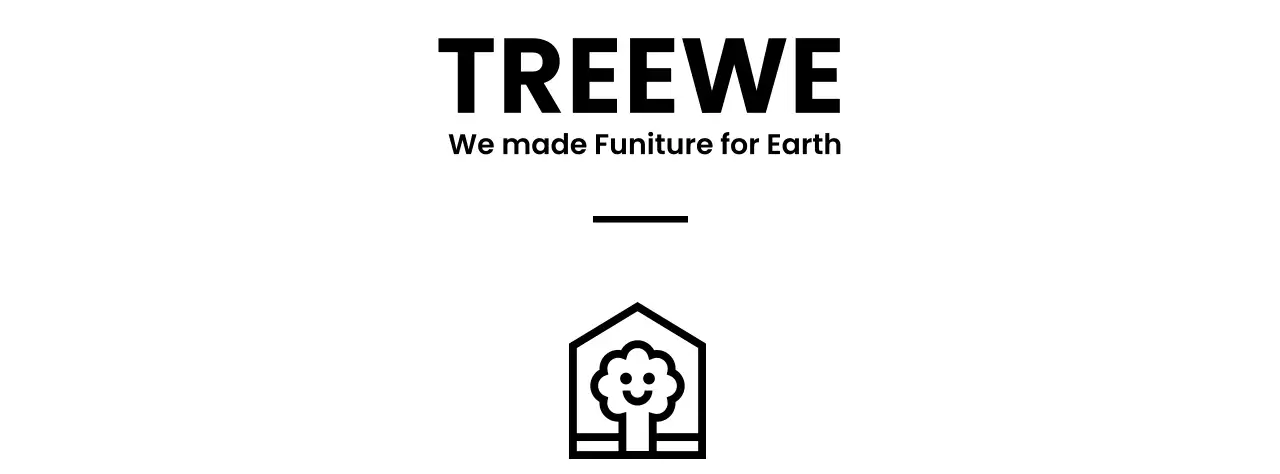 집 안에 나무가 있는 브랜드 로고를 활용한 가구 기업 컬러 디자인