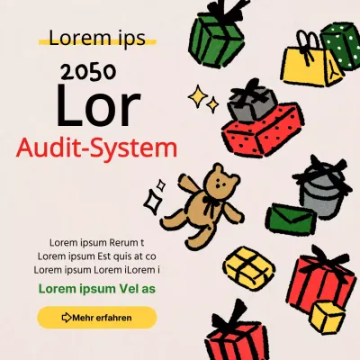 Niedliches rot-beiges GeschenkEvent-Anzeige