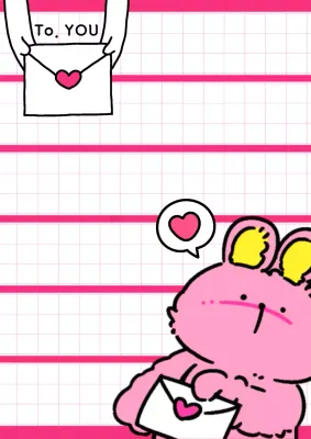 Invito in carta manoscritta e coniglietto rosa kitsch