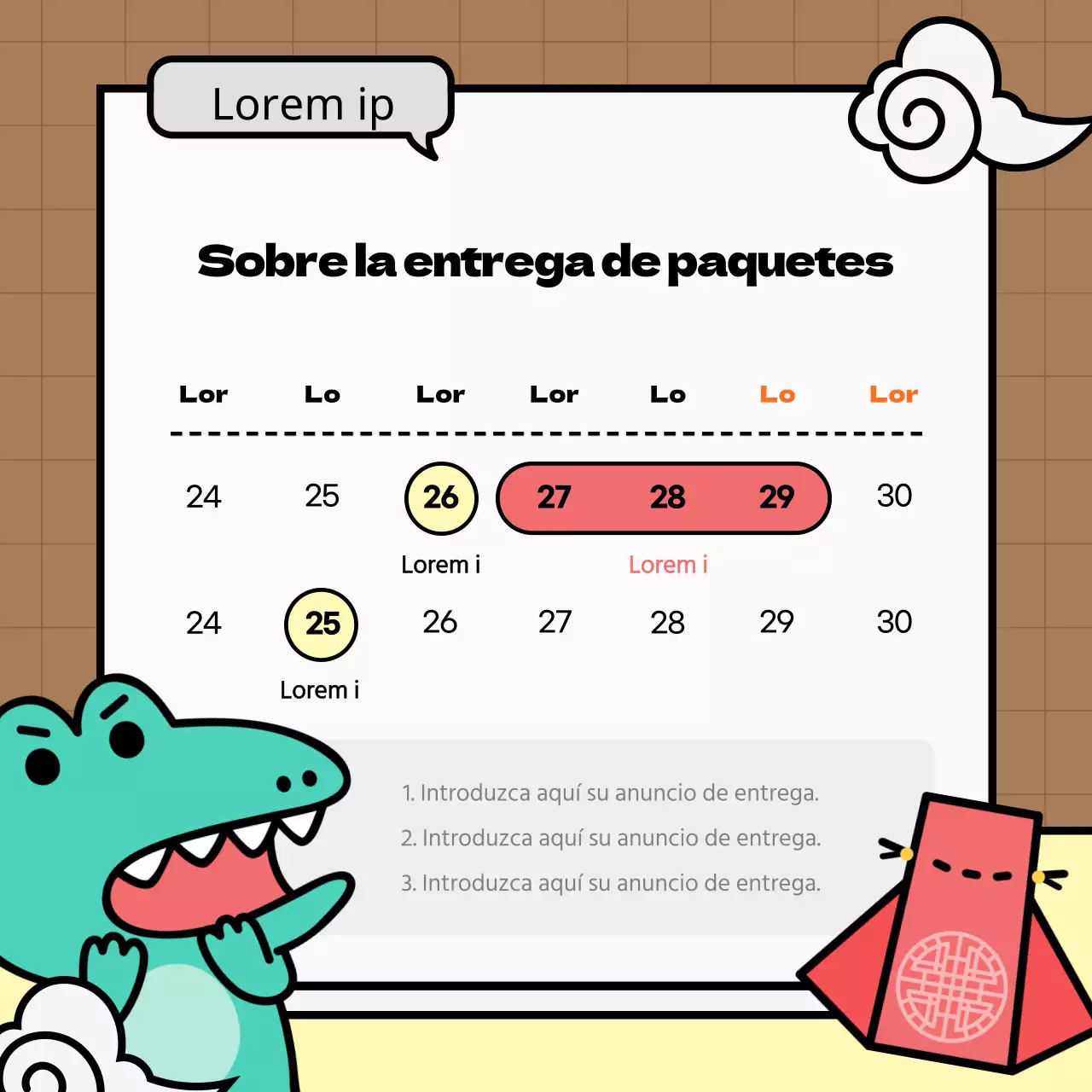 Kitschy naranja anuncios de pequeñas empresas en las redes sociales