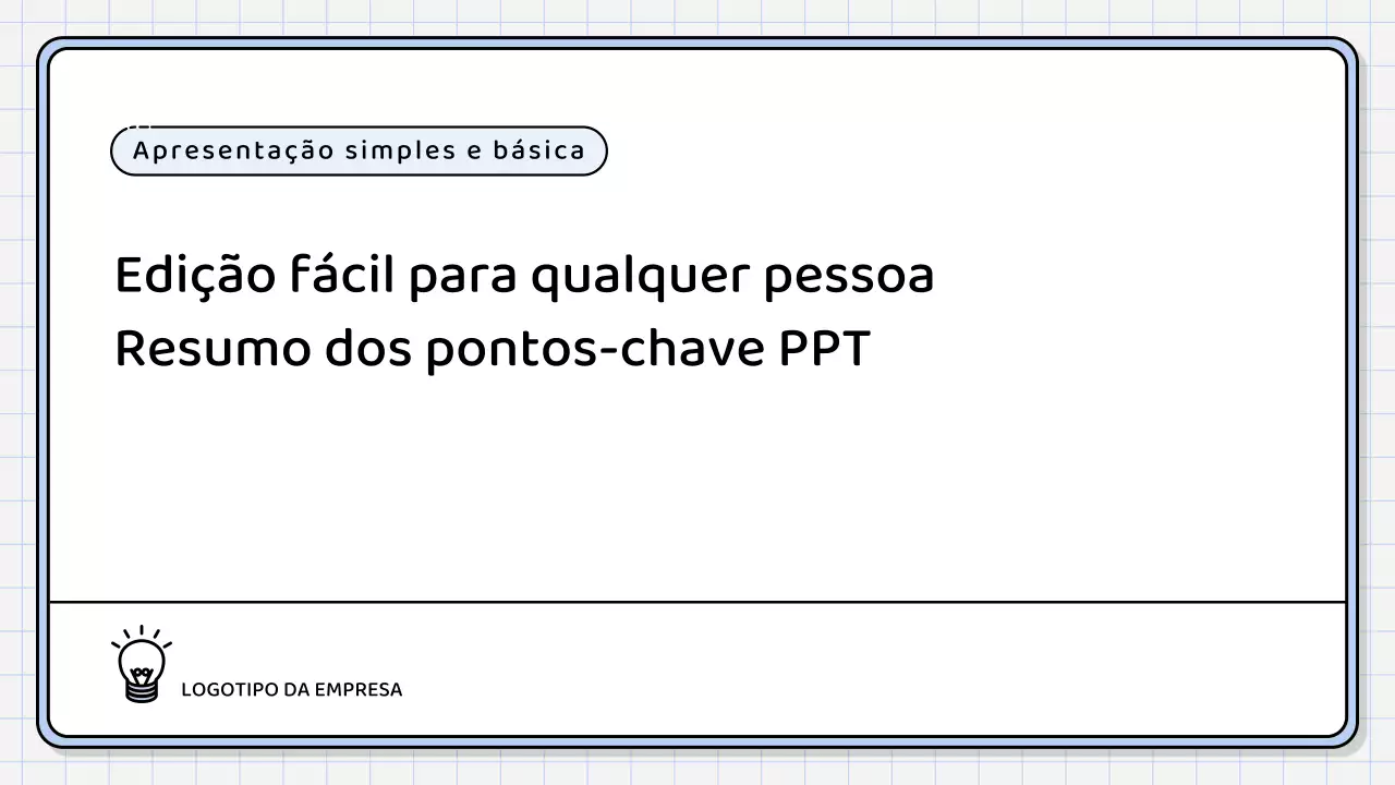 Um relatório de síntese simples, azul claro