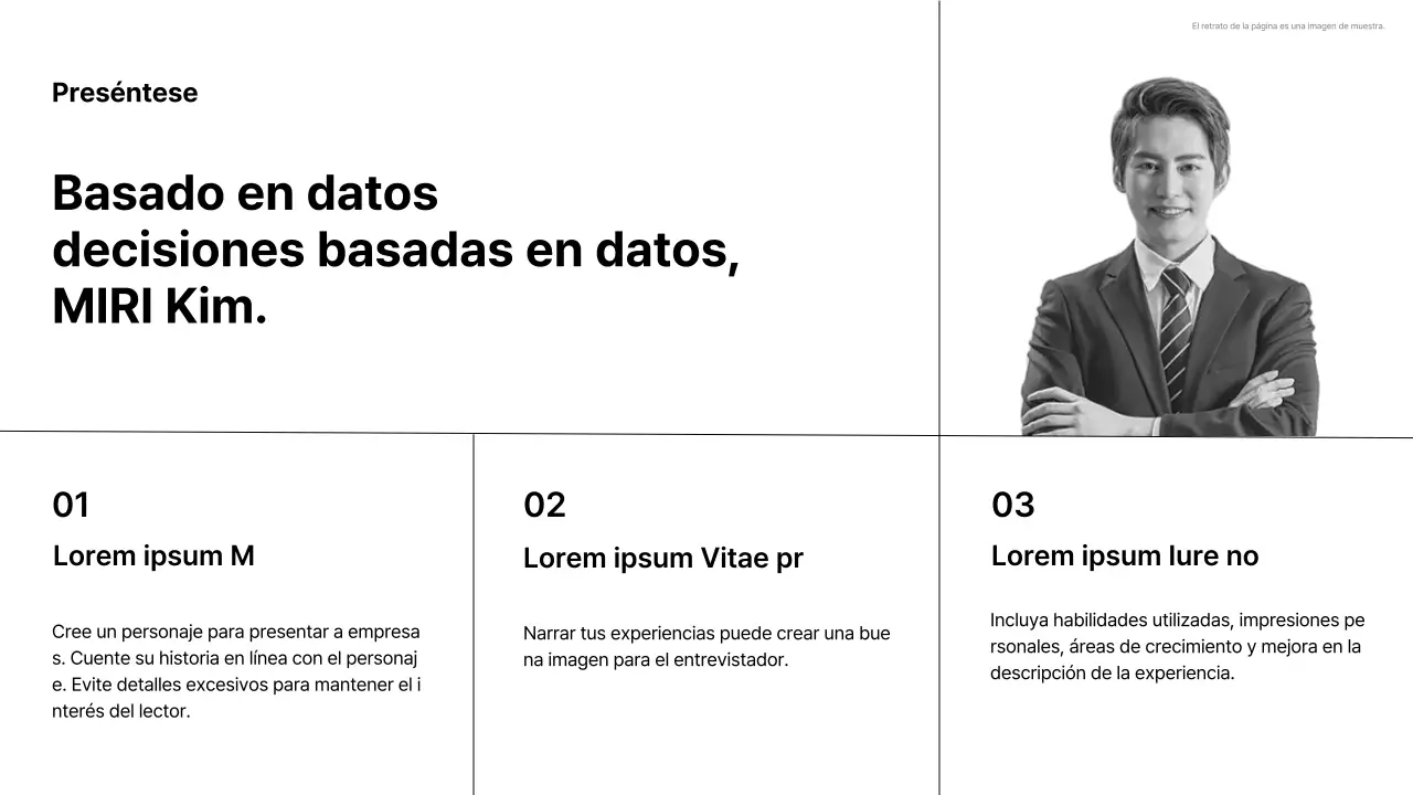 Una sencilla cartera profesional en blanco y negro