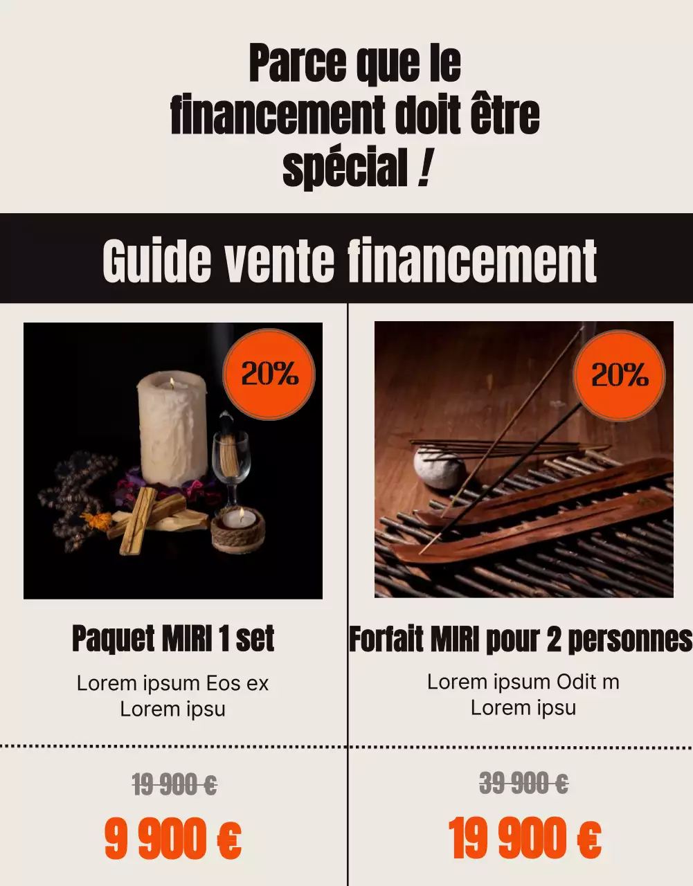 Un guide de financement incitatif d'époque avec des accents orange