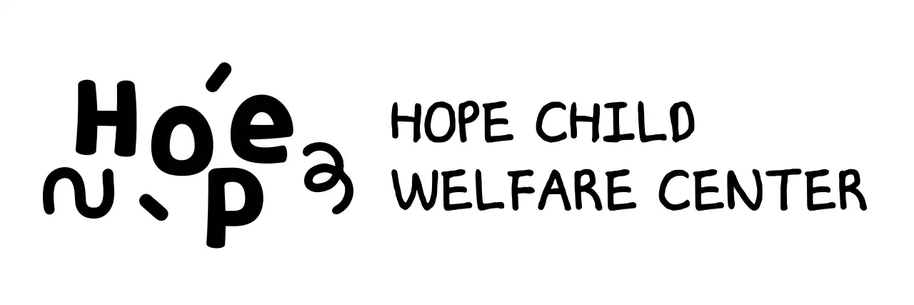 Child welfare center with cute illustrations and fonts