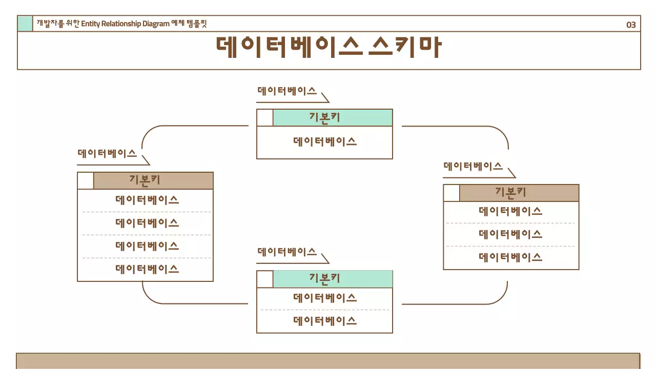 갈색 배경의 심플한 다이어그램 안내서