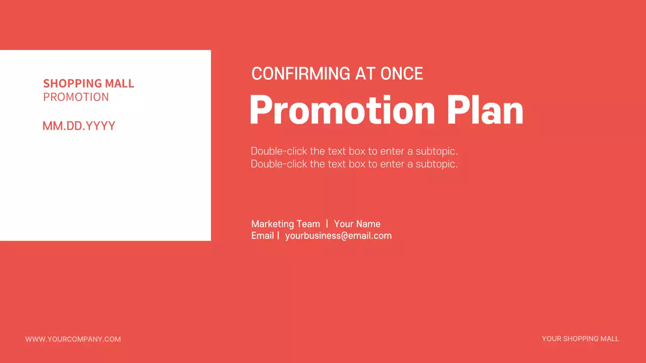 Red Modern Promotion Plan Document Presentation