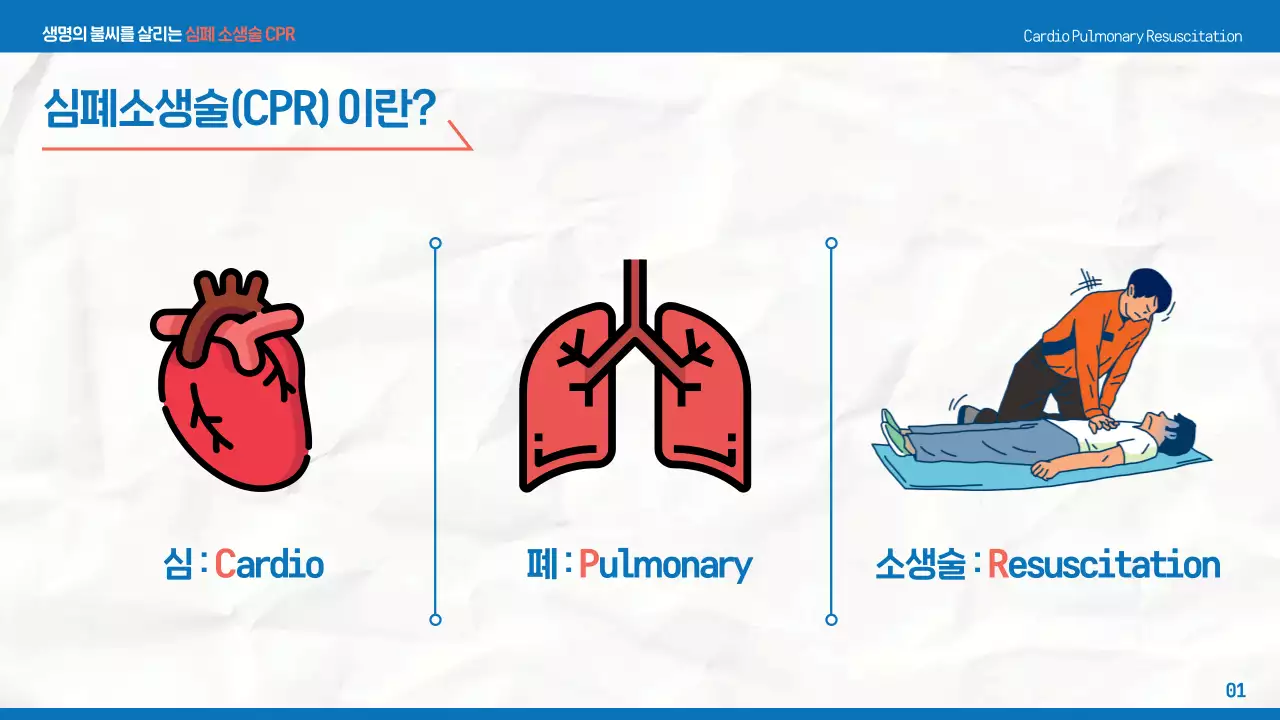 파랑의 심플한 심폐소생술 교육자료