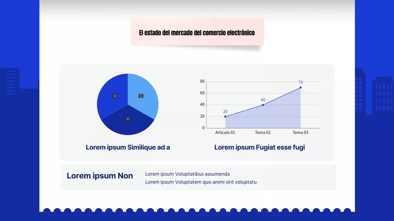 Informe de investigación de mercado con el concepto básico de recibo azul y blanco