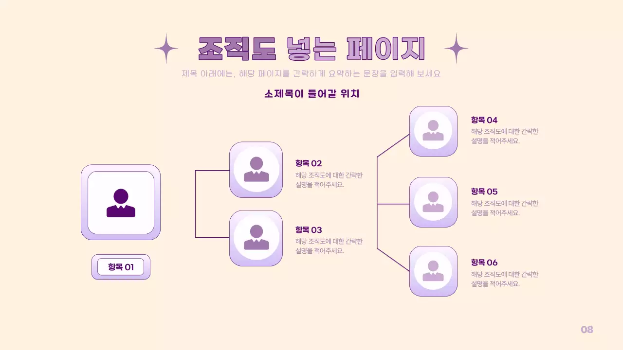 노랑과 보라색의 심플한 PM 발표자료