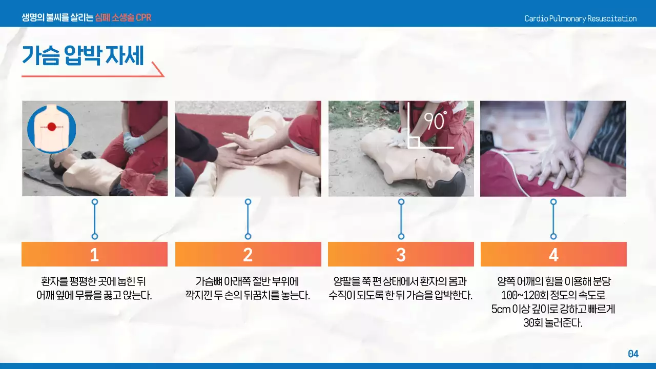 파랑의 심플한 심폐소생술 교육자료