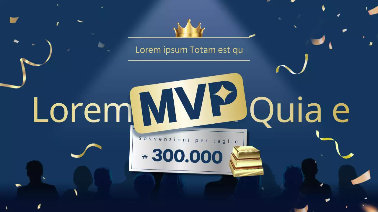 Annuncio del lussuoso premio per i dipendenti della marina e dell'oro