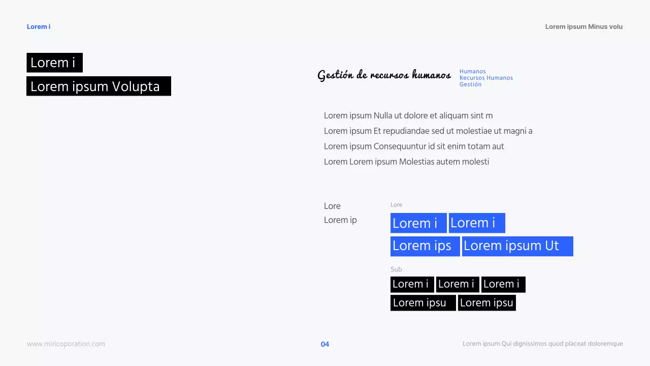 Carreras modernas de RR.HH. en azul y negro Material didáctico