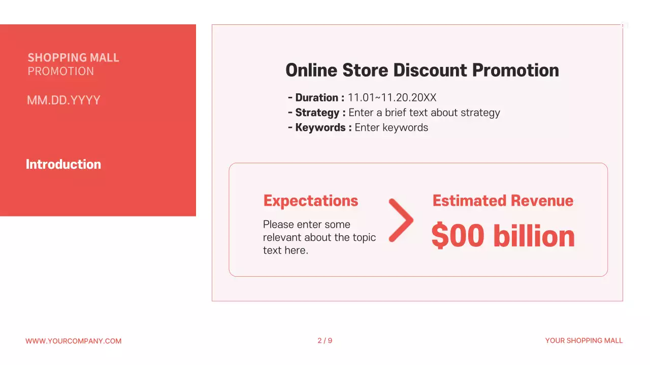 Red Modern Promotion Plan Document Presentation